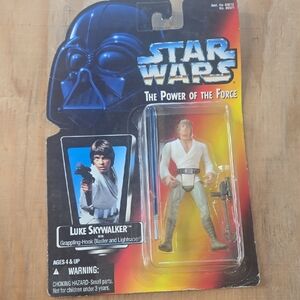 1995 Star Wars The Power of the Force Luke Skywalker Figure with Blue Lightsaber